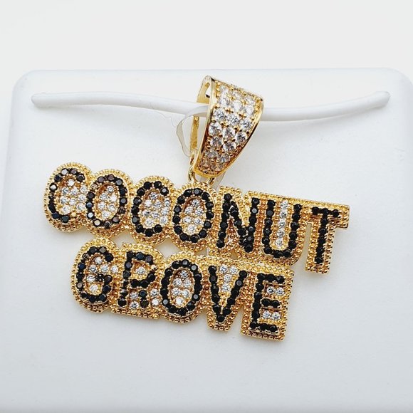 14K Gold Plated Cubic Zircon Pendant, INUS1BR248 - Picture 5 of 9